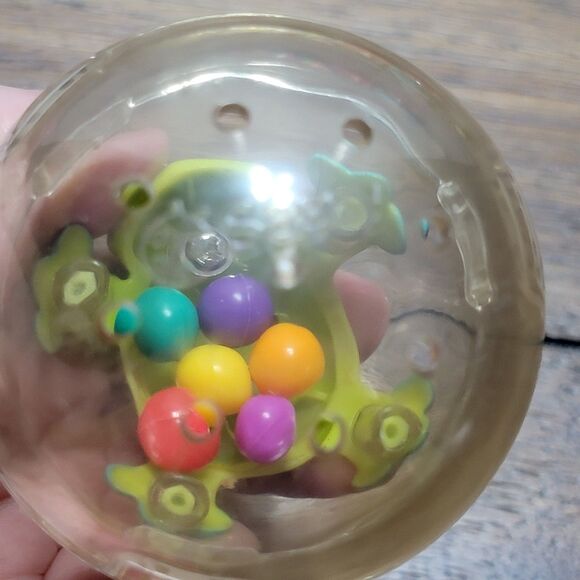 Set of 4 Infant Toys: Noise Makers-Pink Rattle, Airplane, Gecko Ball & Clip Clop - Picture 3 of 9